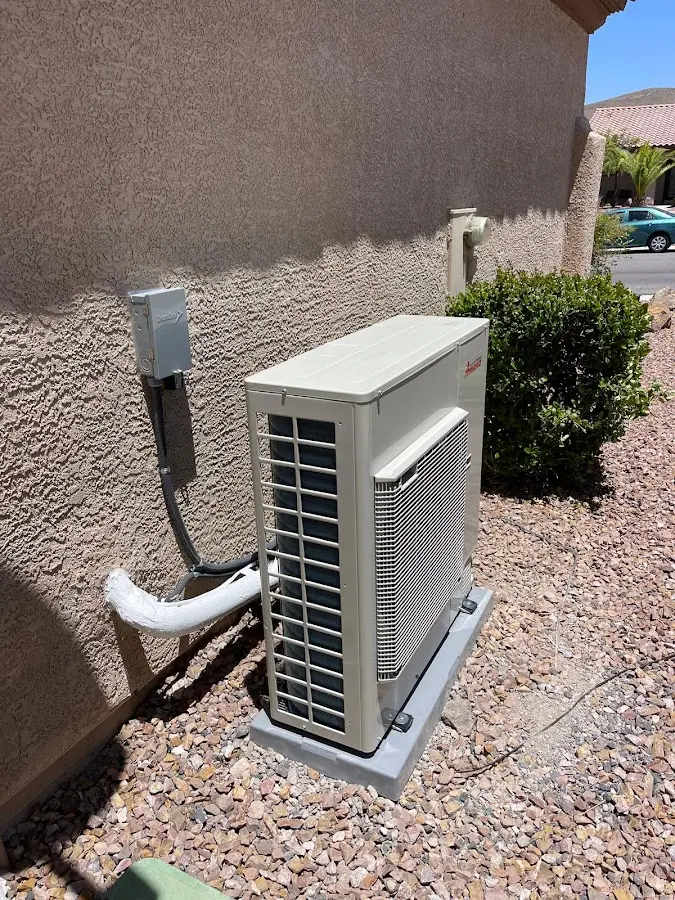 Residential air conditioning condenser unit in White Rock